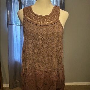 Gimmicks by BKE Lace Crochet Blouse - Brown